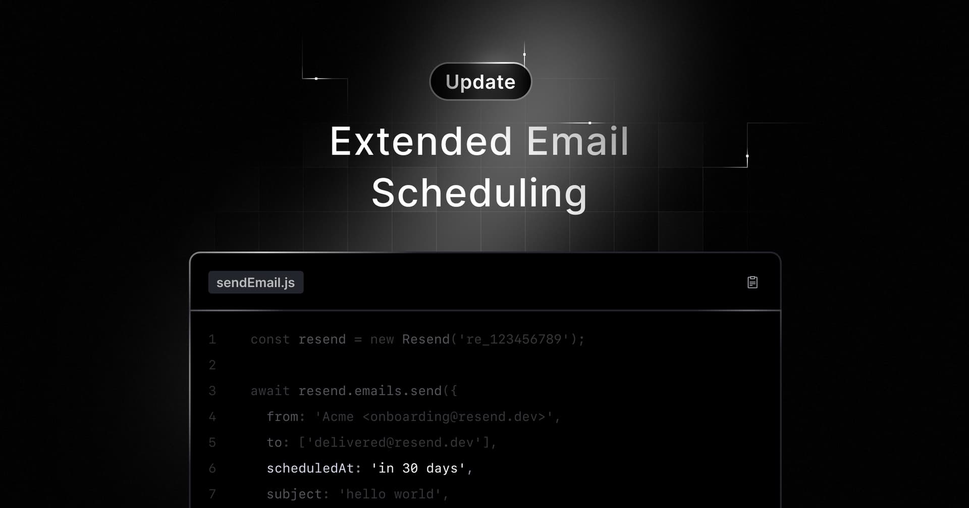 Extended Email Scheduling