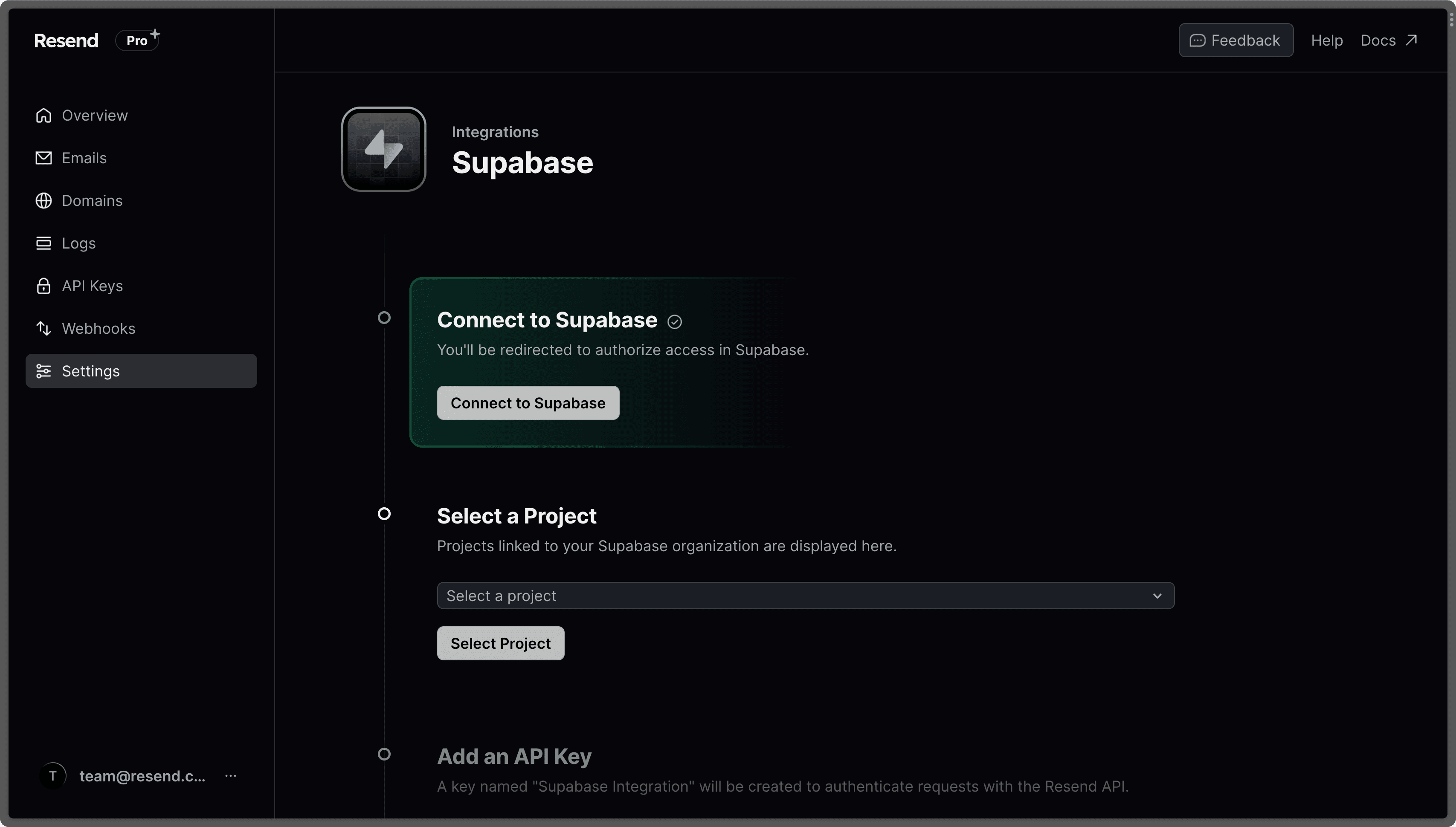 Supabase integration